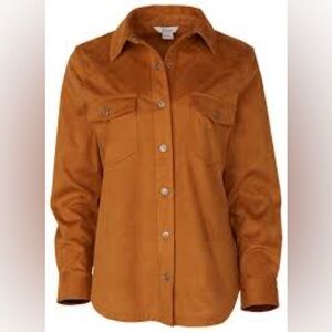 Women’s Suede Snap Shirt Jacket